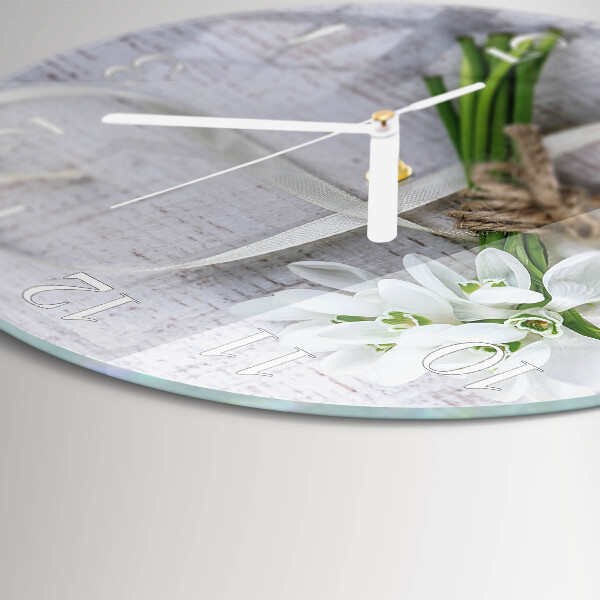 Round wall clock Bouquet of Flowers