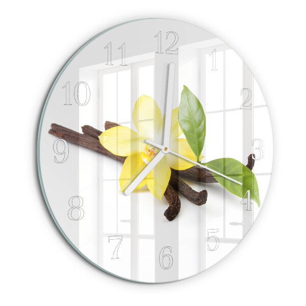 Round wall clock Vanilla Orchid