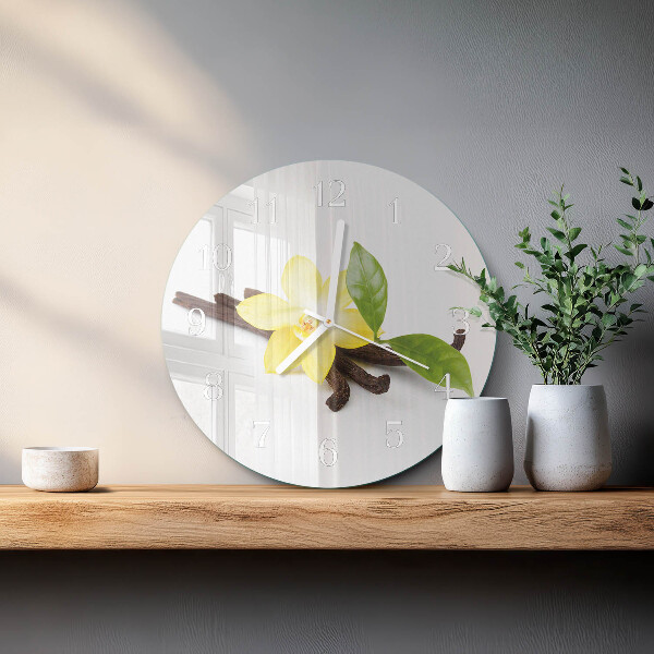 Round wall clock Vanilla Orchid
