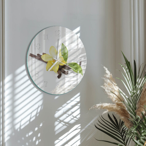 Round wall clock Vanilla Orchid