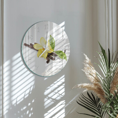 Round wall clock Vanilla Orchid