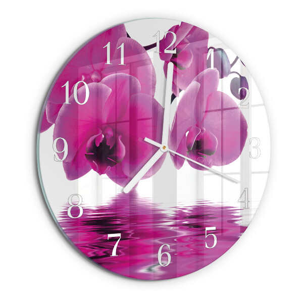 Round wall clock Orchid