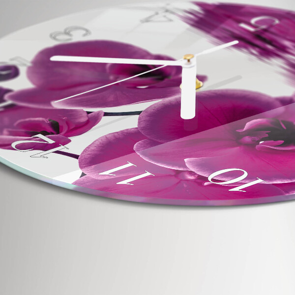 Round wall clock Orchid