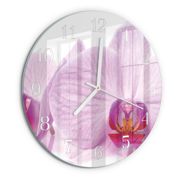 Round wall clock Orchid
