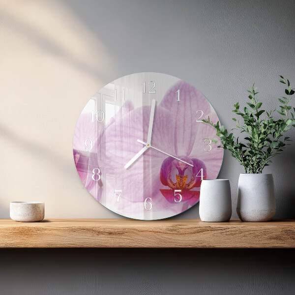 Round wall clock Orchid