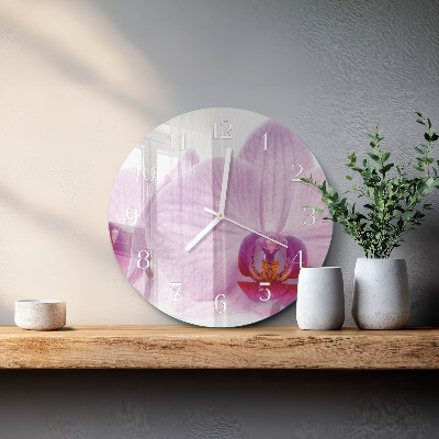 Round wall clock Orchid
