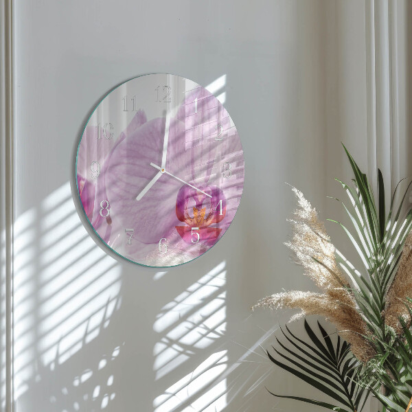 Round wall clock Orchid