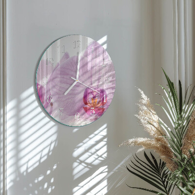 Round wall clock Orchid