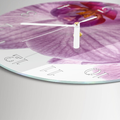 Round wall clock Orchid