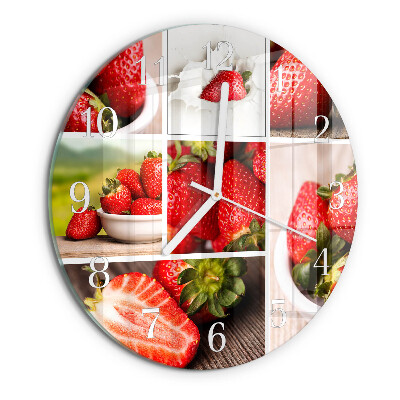 Round wall clock Strawberries