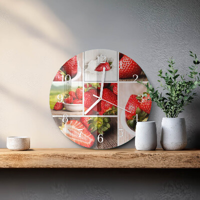 Round wall clock Strawberries