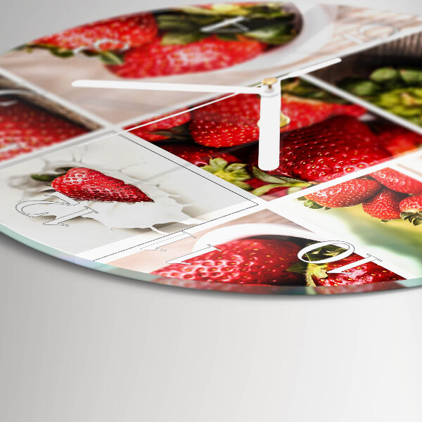 Round wall clock Strawberries