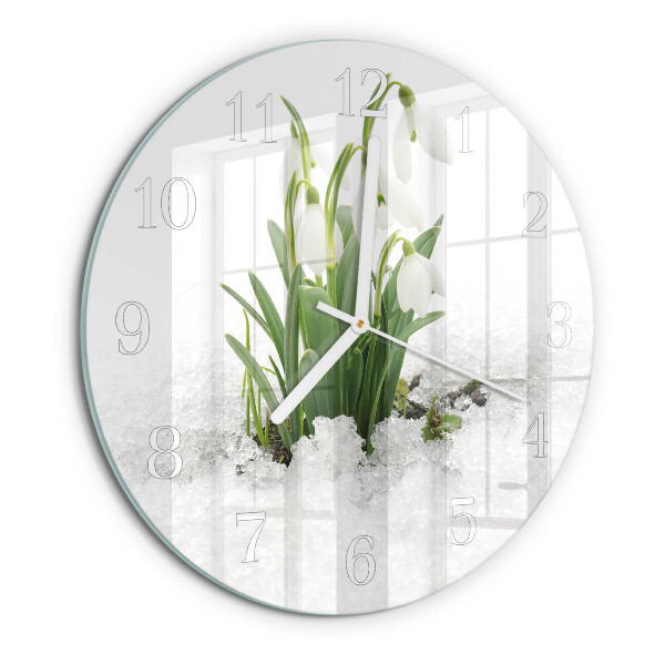 Round wall clock Snowdrop
