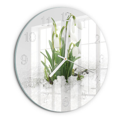 Round wall clock Snowdrop
