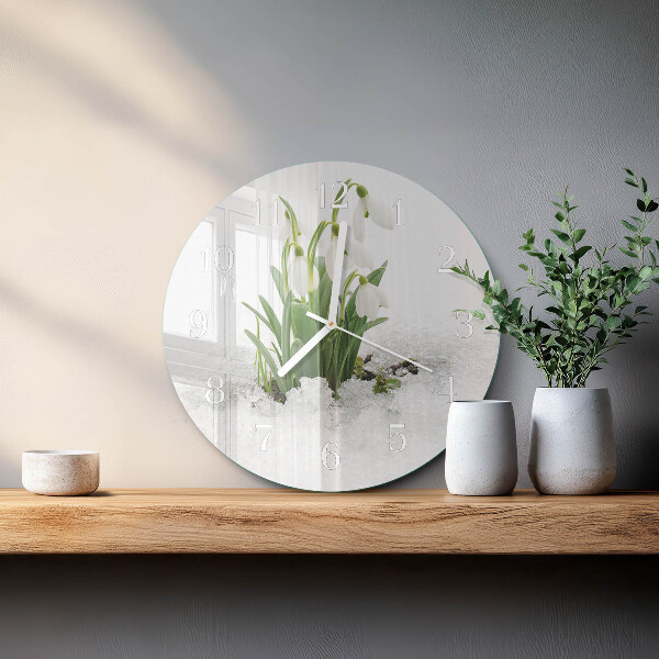 Round wall clock Snowdrop