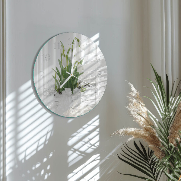 Round wall clock Snowdrop