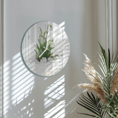 Round wall clock Snowdrop