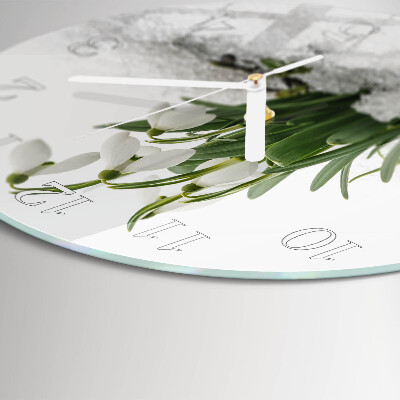 Round wall clock Snowdrop