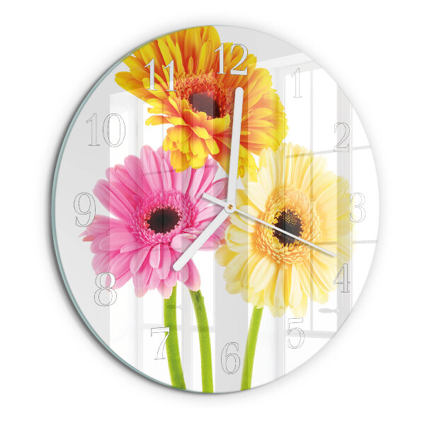 Round wall clock Flowers