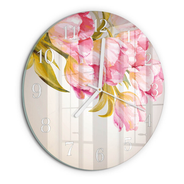 Round wall clock Watercolors