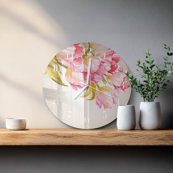 Round wall clock Watercolors