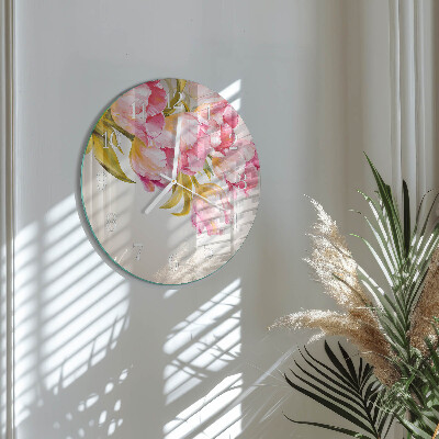 Round wall clock Watercolors