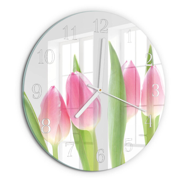 Round wall clock Tulips