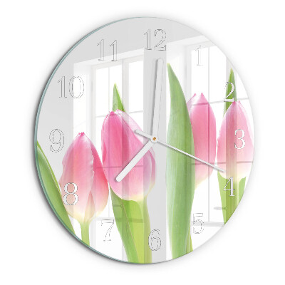 Round wall clock Tulips