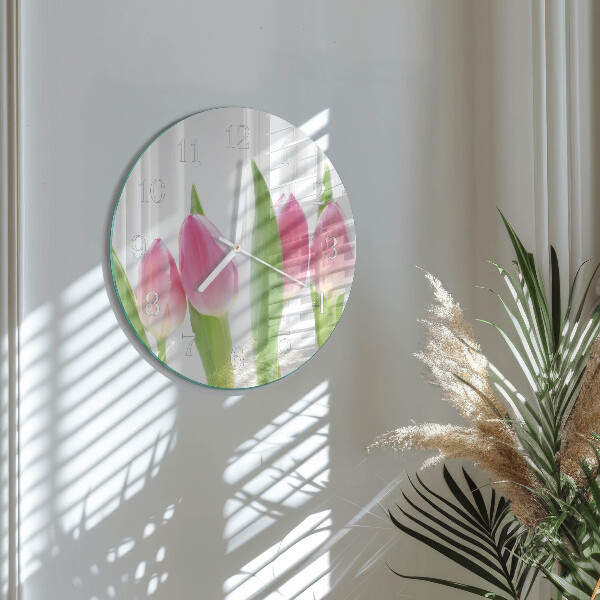 Round wall clock Tulips