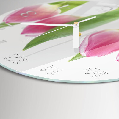 Round wall clock Tulips