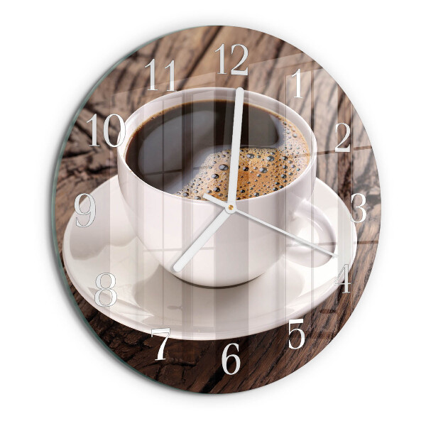 Round wall clock Coffee