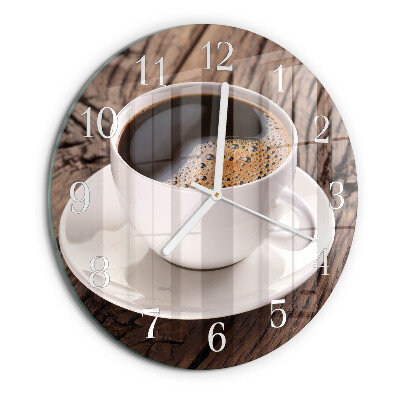 Round wall clock Coffee