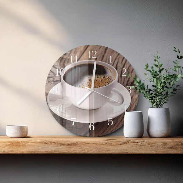 Round wall clock Coffee