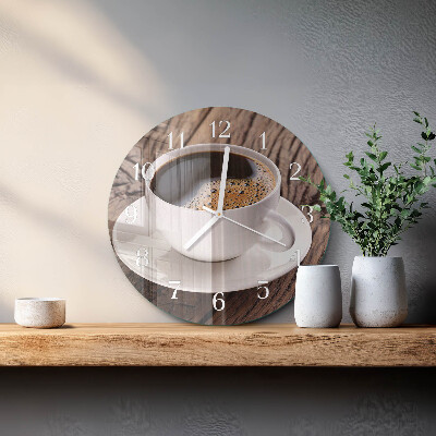 Round wall clock Coffee