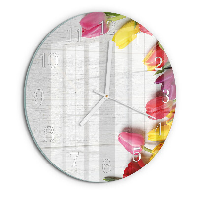 Round wall clock Tulips