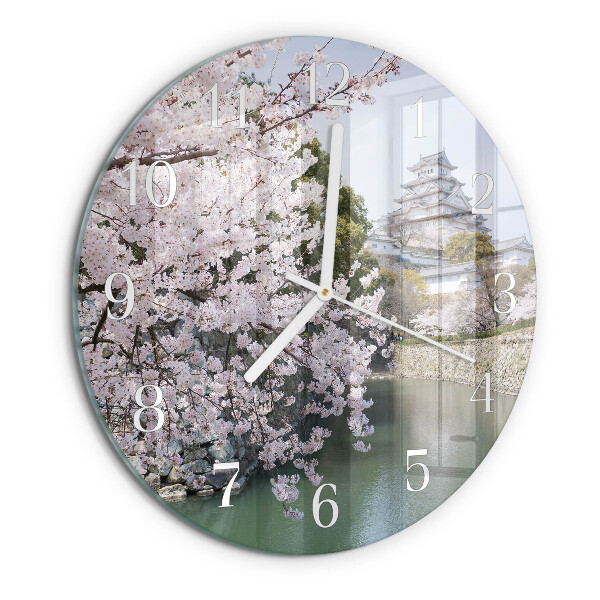 Round wall clock Cherry Trees