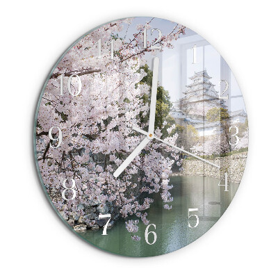 Round wall clock Cherry Trees