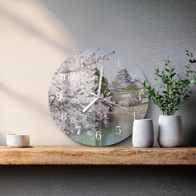 Round wall clock Cherry Trees