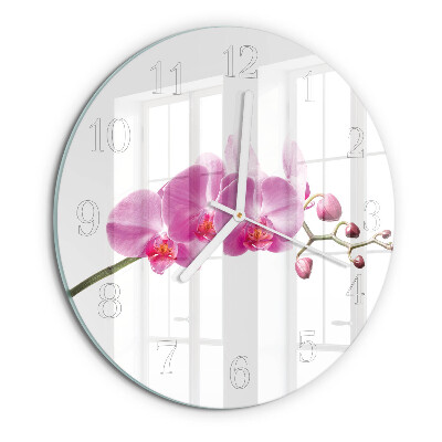 Round wall clock Orchid