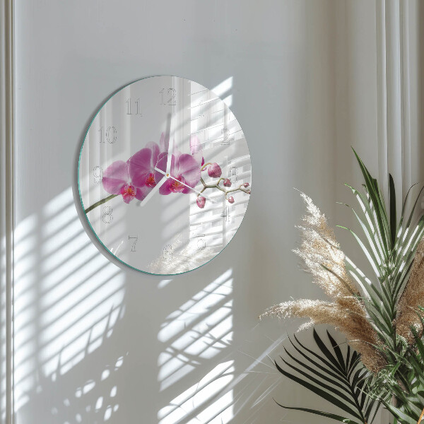Round wall clock Orchid