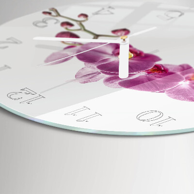 Round wall clock Orchid