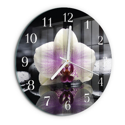 Round wall clock Orchid