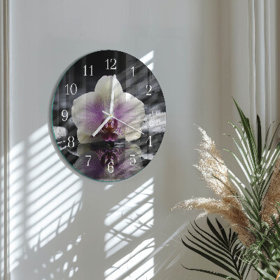 Round wall clock Orchid