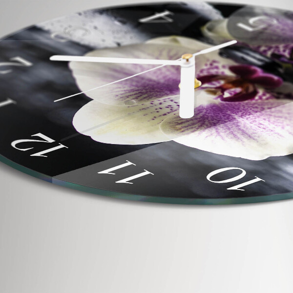 Round wall clock Orchid