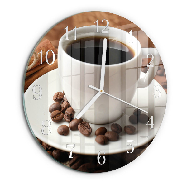 Round wall clock Coffee