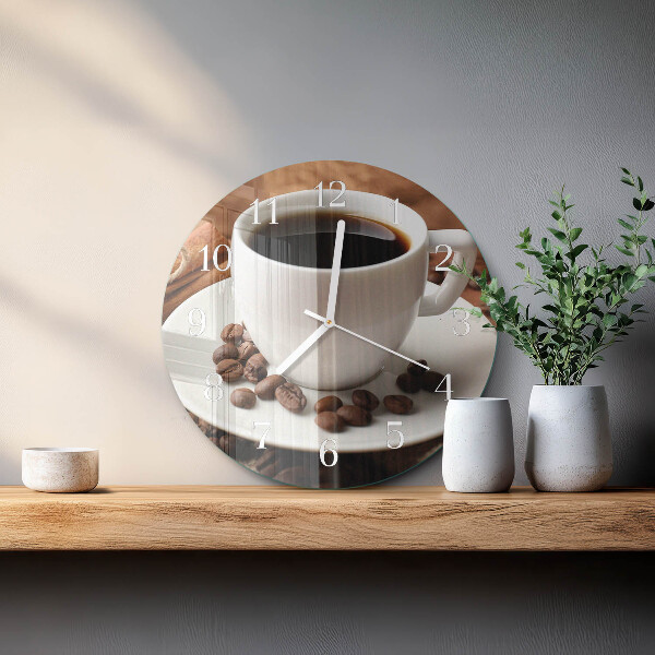 Round wall clock Coffee