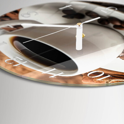 Round wall clock Coffee