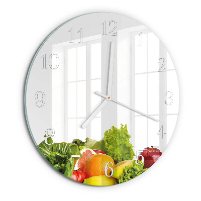 Round wall clock Vegetables