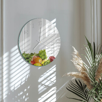 Round wall clock Vegetables