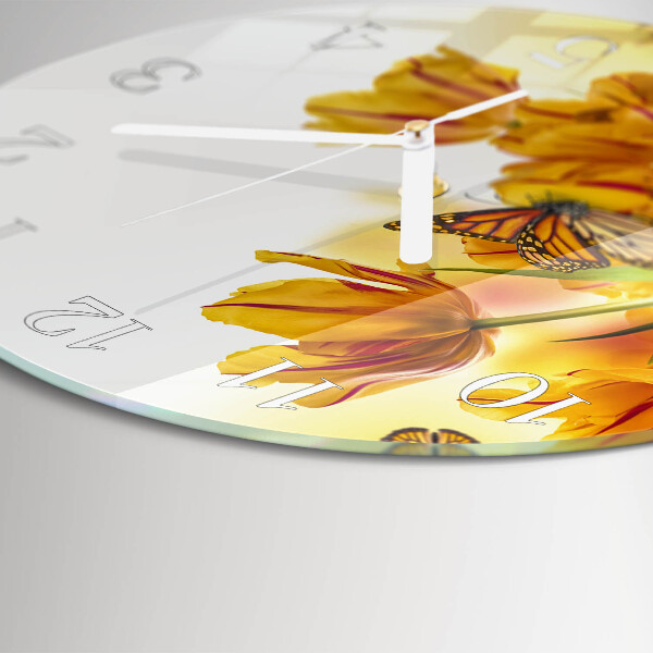 Round wall clock Tulips